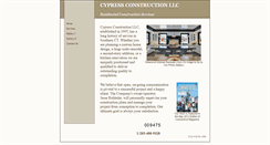 Desktop Screenshot of cypressconstructionllc.com