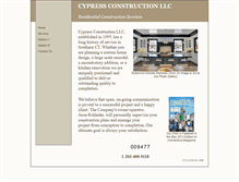 Tablet Screenshot of cypressconstructionllc.com
